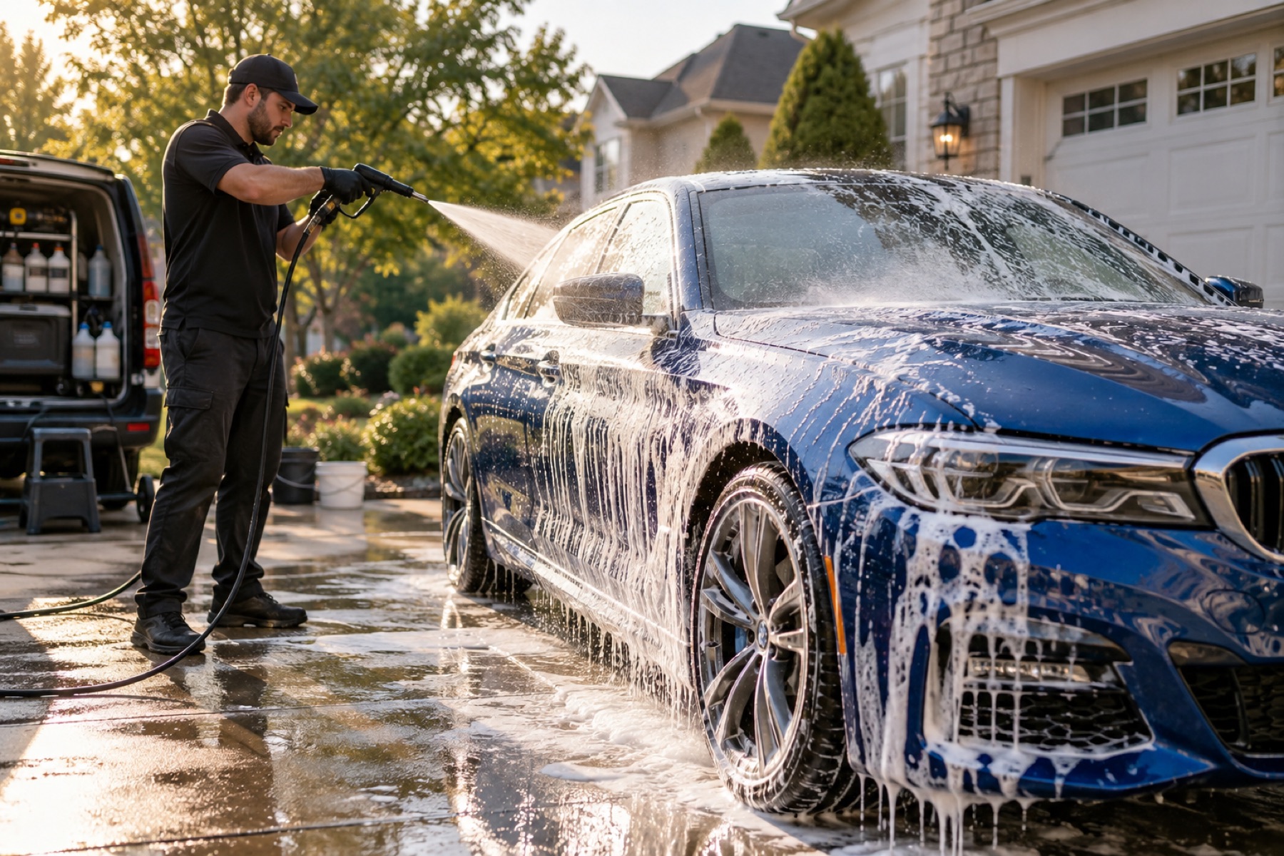 Mock photo: exterior foam wash
